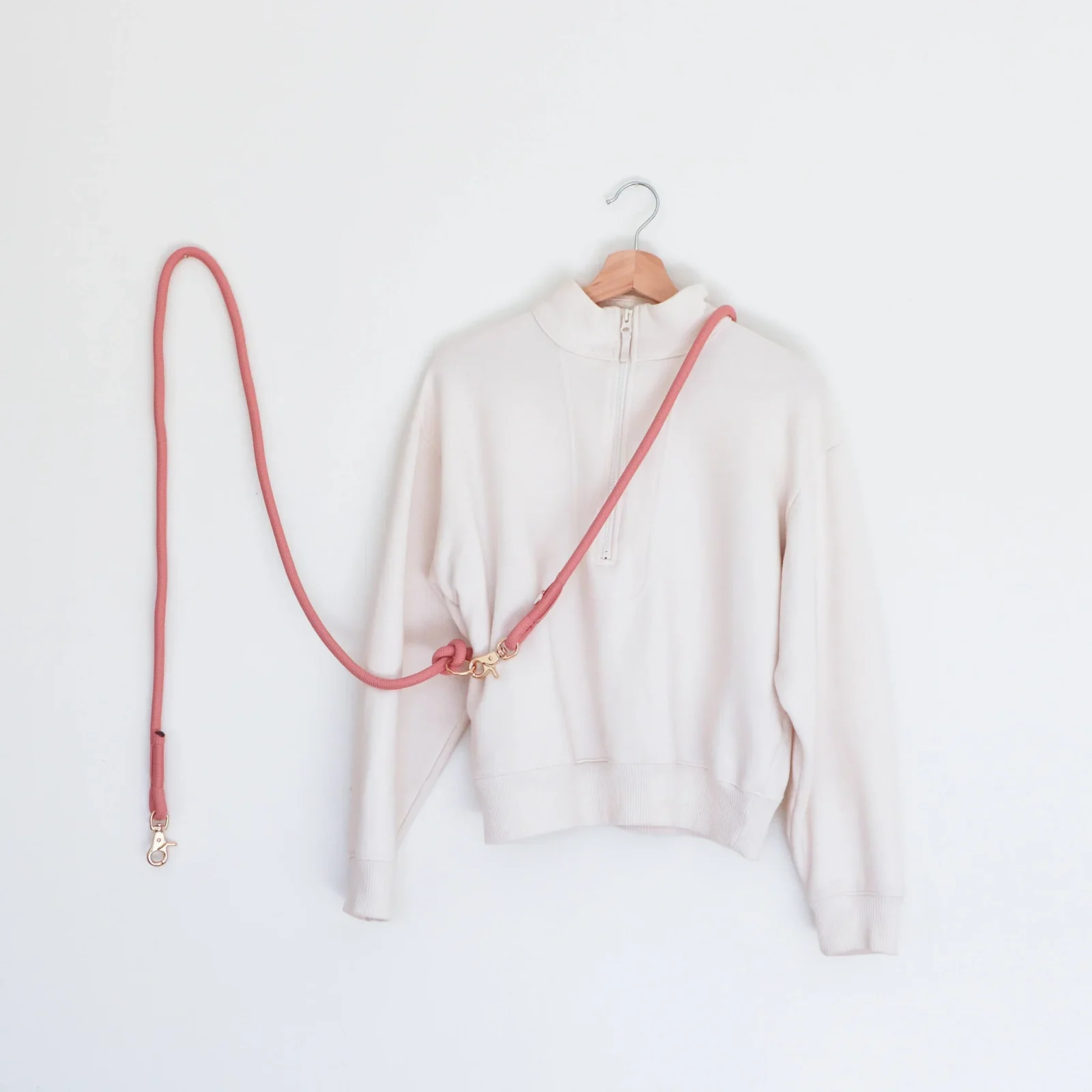 La Laisse Mains Libres – Corde – Baby Pink