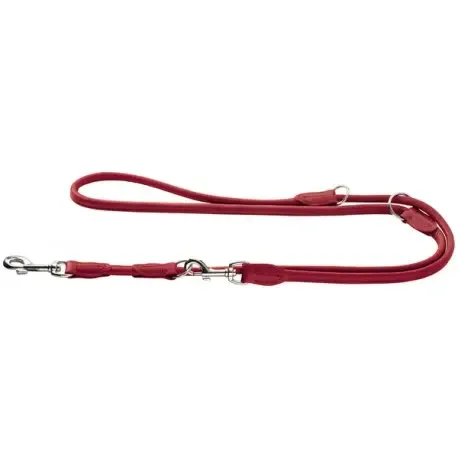 Laisse cuir « Round & Soft » chili (Taille 2) – Hunter J’ai plus de croquettes