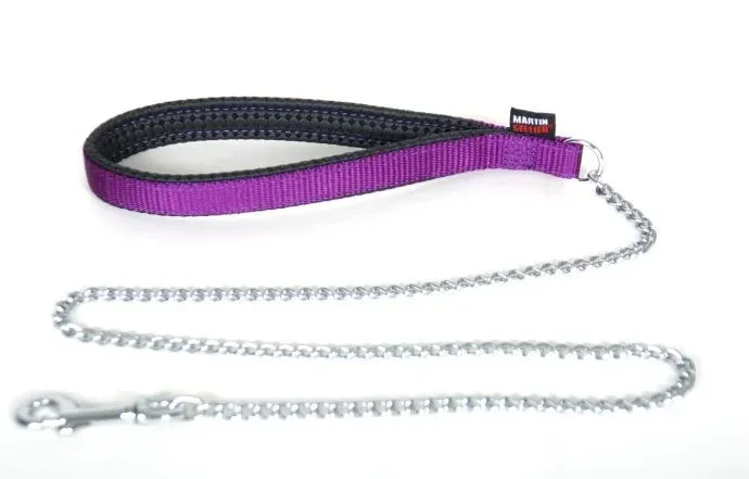Laisse en chaîne fine – Mauve (Taille 1) – Martin Sellier J’ai plus de croquettes