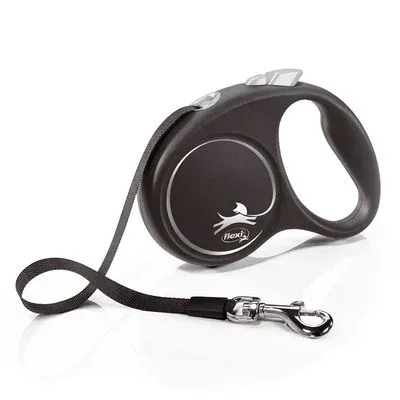 Laisse flexi Black Design noir, 5 m