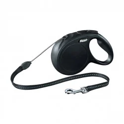 LAISSE FLEXI noir 5 m