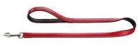 Laisse réglable « Capri » en cuir de boeuf nappa – Rouge (Taille 3) – Hunter J’ai plus de croquettes