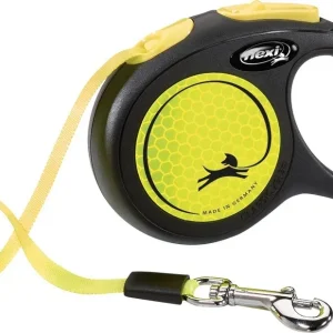 Laisse sangle « Flexi New Neon » jaune fluo (XS) – Flexi J’ai plus de croquettes