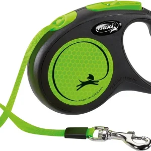 Laisse sangle « Flexi New Neon » vert fluo (S) – Flexi J’ai plus de croquettes