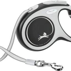 Laisse sangle « New Comfort » noir (M 5m) – Flexi J’ai plus de croquettes
