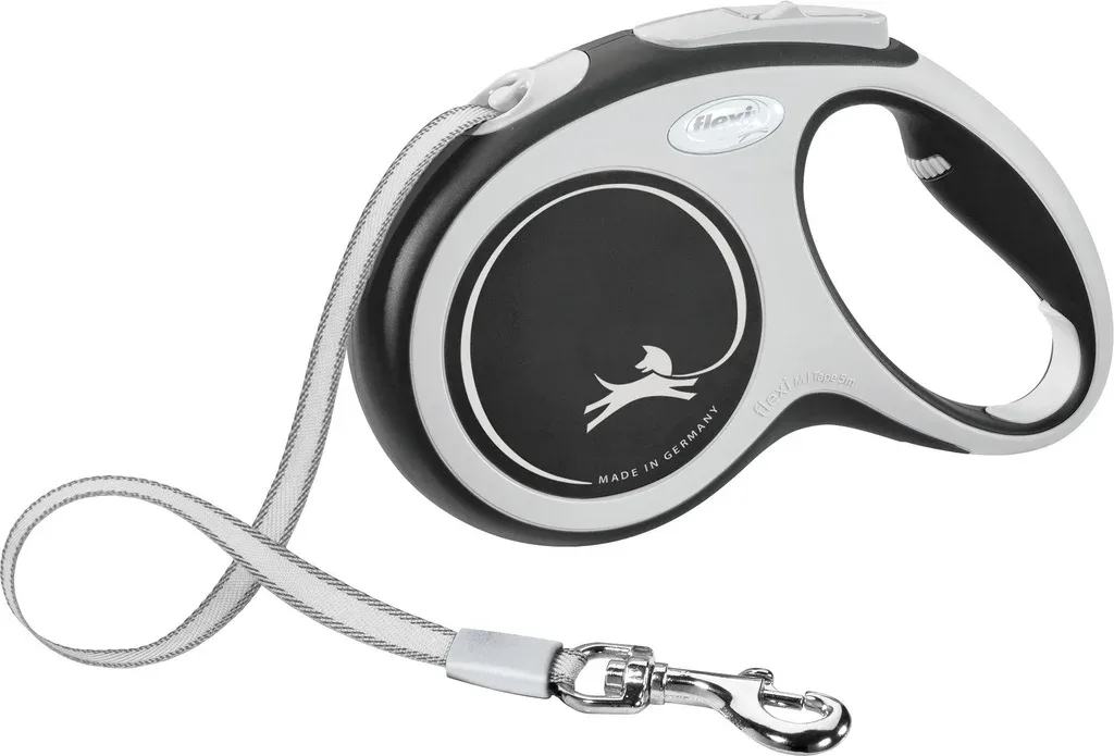 Laisse sangle « New Comfort » noir (M 5m) – Flexi J’ai plus de croquettes