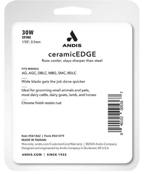 Lame 30W XFINE ceramicEdge Andis ( 1/50 » ou 0.5mm) - Image 2