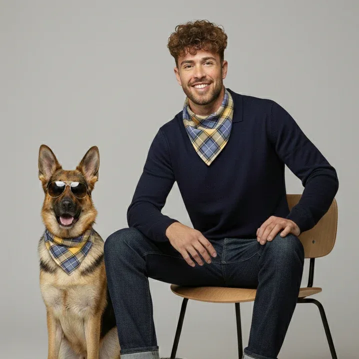 LE DUO MICHEL. – Bandana assorti chien & maître made in France