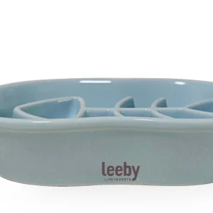 Leeby - Gamelle Anti-Glouton Design Poisson en Céramique Pour Chats –-240ml