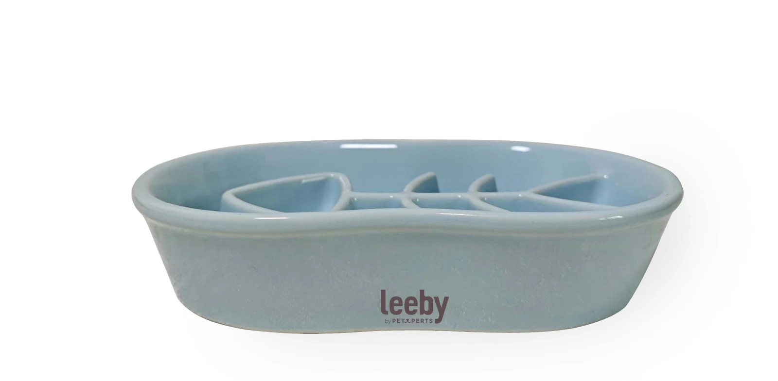 Leeby - Gamelle Anti-Glouton Design Poisson en Céramique Pour Chats –-240ml