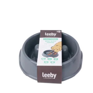 Leeby - Gamelle Anti-Glouton Gris pour Chiens