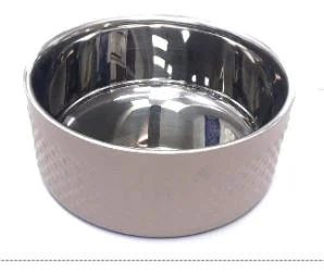 Leeby - Gamelle Double Paroi Texturée en Inox pour Chiens