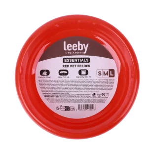 Leeby - Gamelle Plastique Rouge pour Chiens
