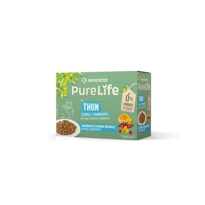 Les produits LaMaison.fr Alimentation – Effilés pour chat au thon en sauce 12x85g PURELIFE