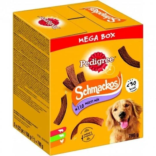 Les produits LaMaison.fr Alimentation et friandise chien – Snack Schmakos pour chien 3 goûts 790g PEDIGREE