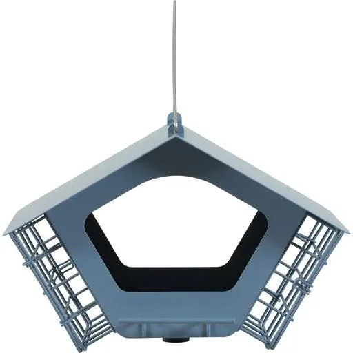Les produits LaMaison.fr Habitat, accessoires – Mangeoire Cabane Duo XL bleu en métal