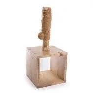 Les produits LaMaison.fr Jouet, griffoir, arbre à chat – Arbre à chat en bois caféier cube H.70 cm