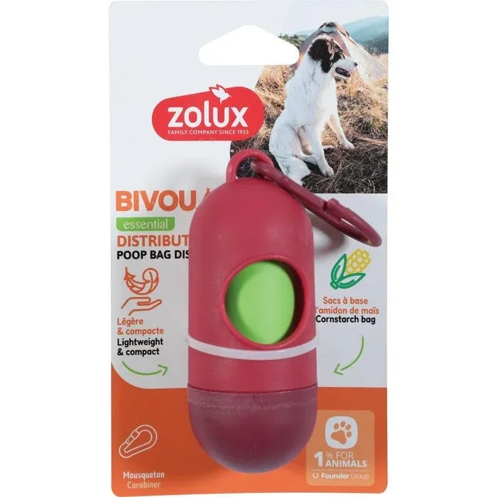 Les produits LaMaison.fr Sellerie, vêtement – Distributeur de sac à déjection portable Bivouak rouge ZOLUX