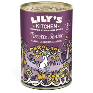 Lily's Kitchen - Pâtée Recette Senior sans Céréales Dinde Cranberry et Légumes pour Chiens - 400g
