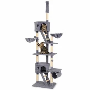 lionto arbre à chat XXL avec sisal, peluche, niches et hamacs