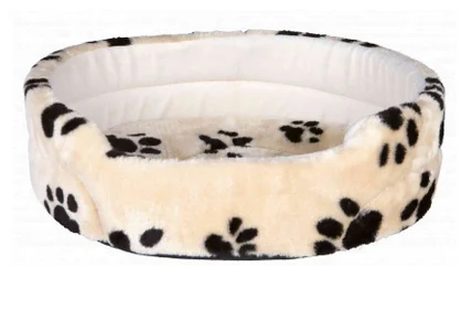 Lit beige à motifs de pattes pour animaux Trixie