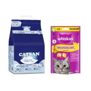 Litière Catsan 8, 15 ou 18 L + friandises 60 ou 180 g offertes !