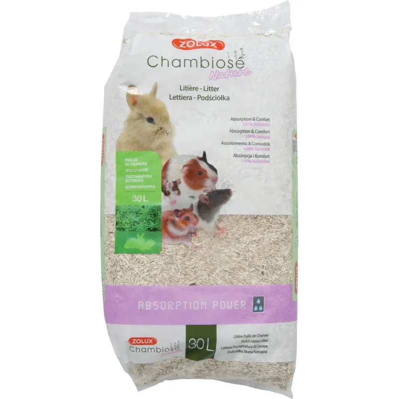 Litière compostable Chambiose en chanvre sac 30 litres