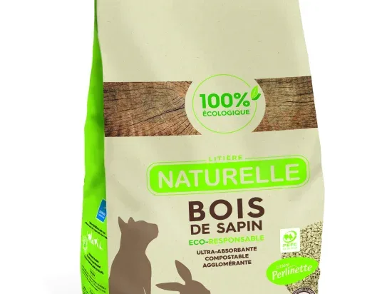 Litière-Perlinette Bois de sapin 10KG Animal