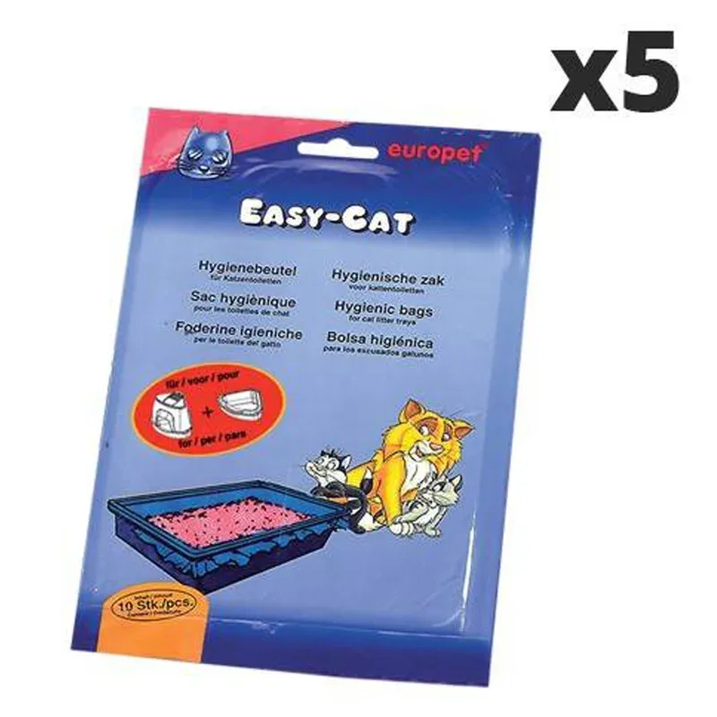 Lot de 5 sacs droits grands modèles – Accessoires de bacs à litières – Notre passion, vos animaux !