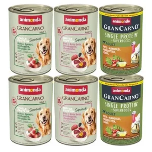 Lot mixte animonda GranCarno Adult Superfoods pour chien