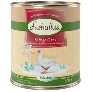 Lukullus menu d'hiver, oie fondante (sans céréales) pour chien ► Acheter pas che ✔