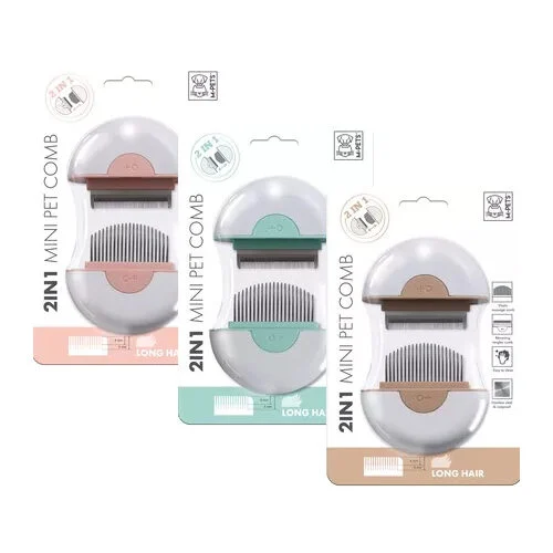 M-Pets 2 in 1 Mini Peigne Poils Longs I Chien et Chat