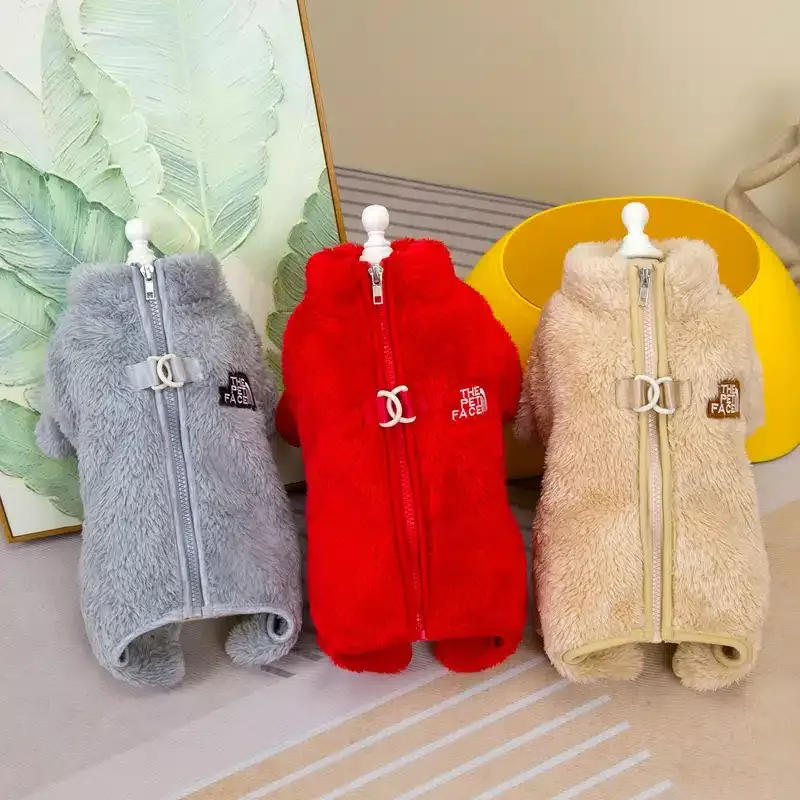 Manteau pilou pilou avec fermeture pour chien