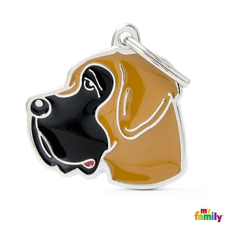 Médaille « Dogue Allemand » marron – MyFamily J’ai plus de croquettes
