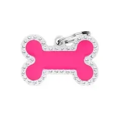 Médaille Glam grand os rose – MyFamily J’ai plus de croquettes