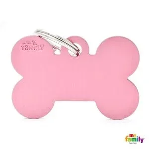Médaille Os rose Basic (L) – MyFamily J’ai plus de croquettes