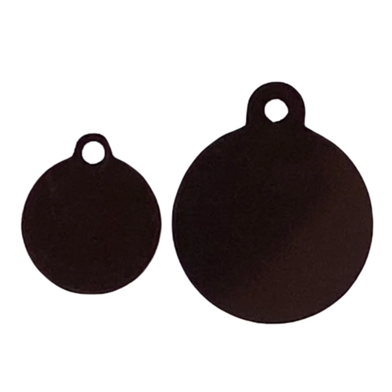 Médaille ronde pour chien, couleur brune