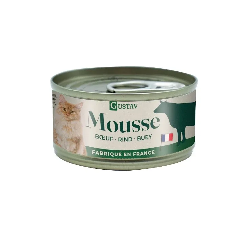 Mousse Gustav au boeuf pour chat – Huberland