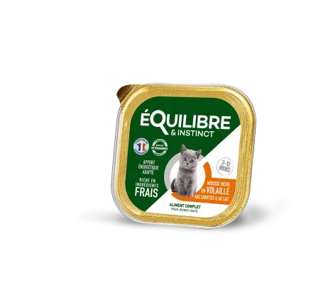 MOUSSE RICHE EN VOLAILLE ET AUX CAROTTES POUR CHATON – 85G Animal
