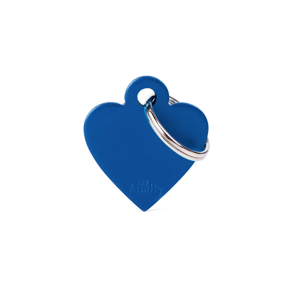 MyFamily – Médaille – Collection Basic – Coeur Bleu – Aluminium