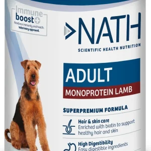 Nath - Pâtée Adult Monoprotéique Agneau pour Chiens - 400g