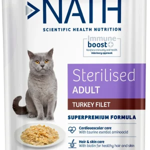 Nath - Pâtée Adult Sterilised en sauce à la dinde pour Chats - 70g