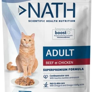 Nath - Pâtée Jelly Immune boost+ Boeuf et Poulet pour Chats - 85G