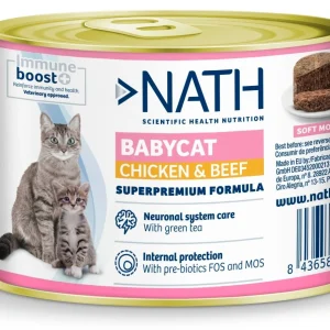 Nath -Patée Kitten au poulet et bœuf pour Chatons moins 4 mois -200g