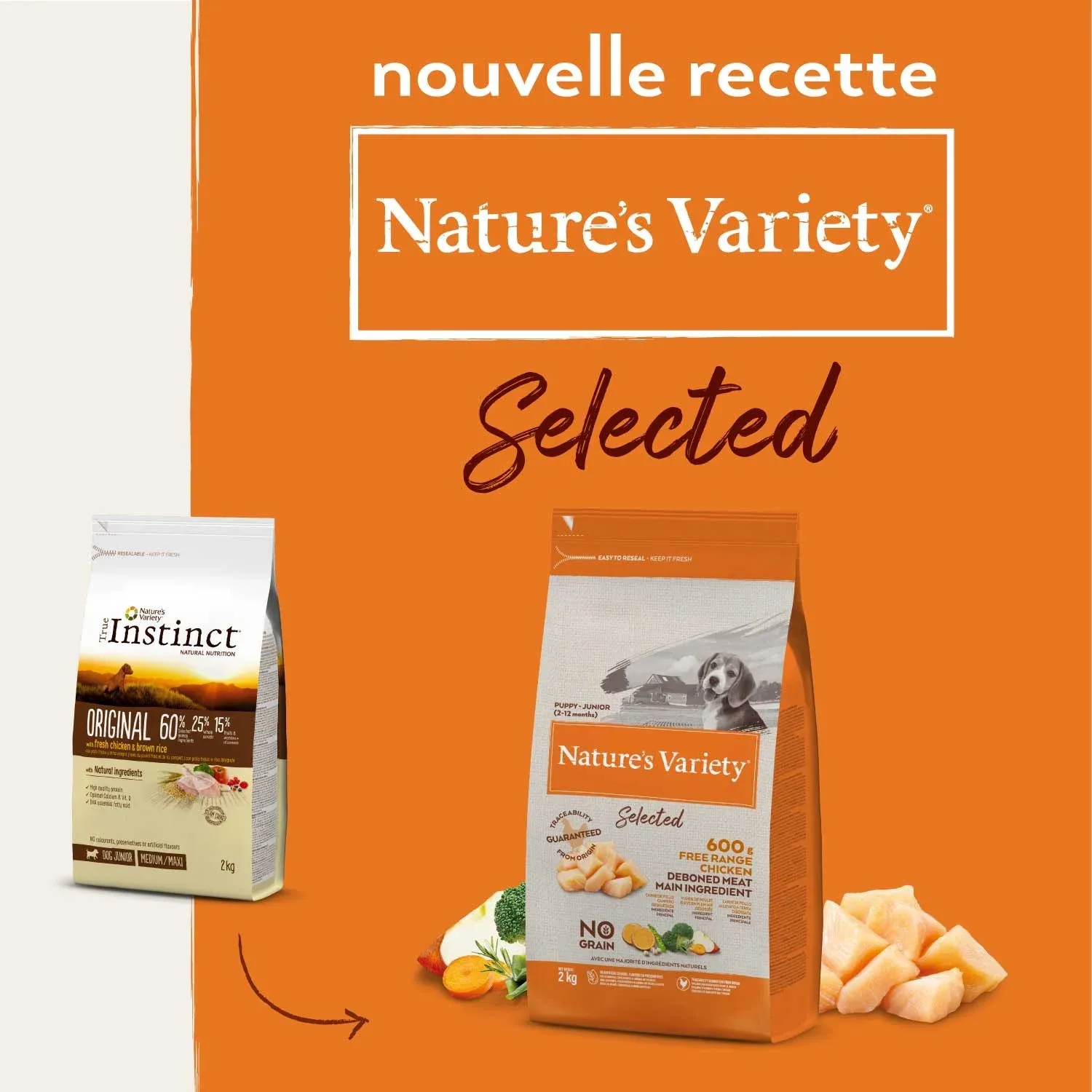 Nature's Variety Selected No Grain Junior - croquettes chiot - Image 2