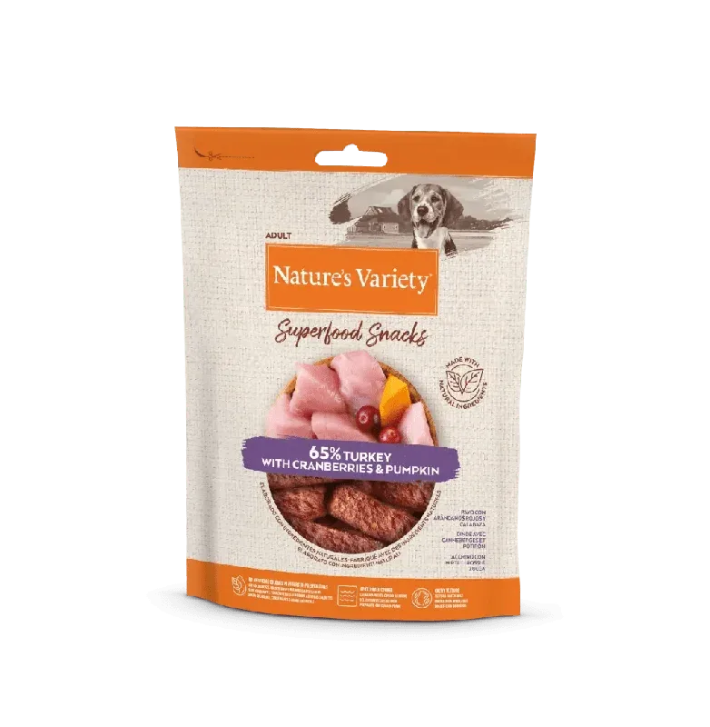 Nature’s Variety Snacks Dinde Cramberries Potiron 85g
