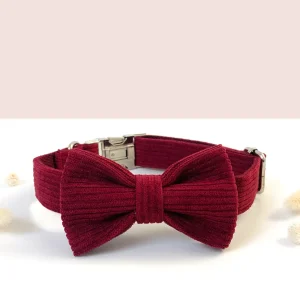 Noeud Papillon Velours Côtelé Bordeaux