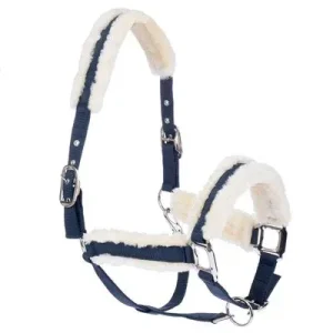 Nomad Tales licol avec garniture en fausse fourrure, bleu marine