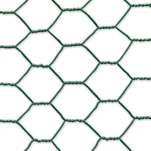 Nortene Grillage métal plastifié – 1 x 10 m/19 x 0,7 mm « Galvanex Plast 19 » – triple torsion – Vert