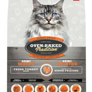 Nourriture pour chat adulte semi humide à la dinde, Oven-Baked